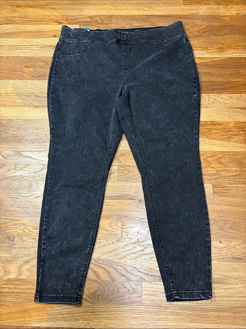 TERRA & SKY pull on skinny high rise jeans